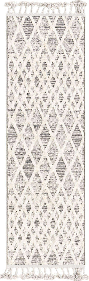 Gray 2' x 6' Arlo Runner Area Rug 100% Polypropylene With Cotton Backing Easy Clean Indoor Living Room Bedroom Dining Office Carpet for Sale at Rug Engine