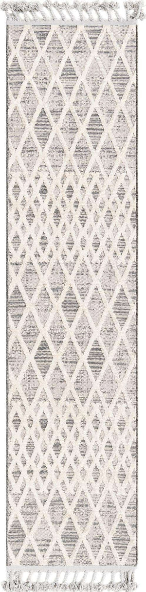 Gray 2' x 8' Arlo Runner Area Rug 100% Polypropylene With Cotton Backing Easy Clean Indoor Living Room Bedroom Dining Office Carpet for Sale at Rug Engine