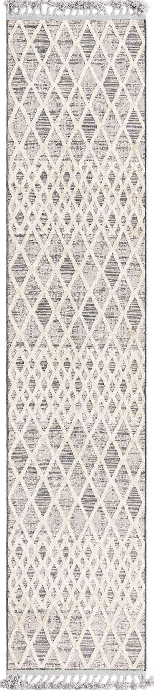 Gray 2' 7 x 12' Arlo Runner Area Rug 100% Polypropylene With Cotton Backing Easy Clean Indoor Living Room Bedroom Dining Office Carpet for Sale at Rug Engine