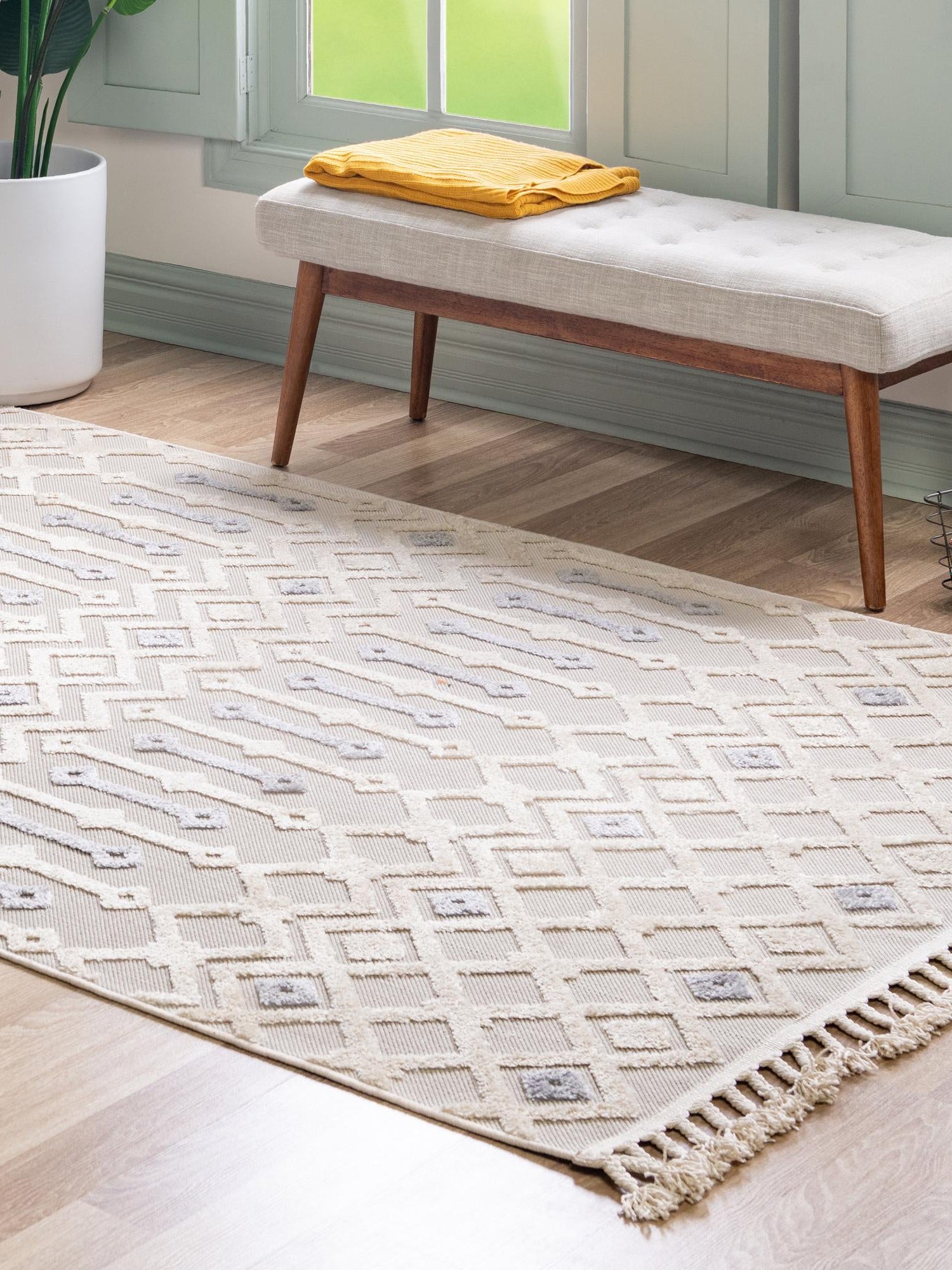 Sandy Beige 9' x 12' Arlo Rectangle Area Rug 100% Polypropylene With Cotton Backing Easy Clean Indoor Living Room Bedroom Dining Office Carpet for Sale at Rug Engine
