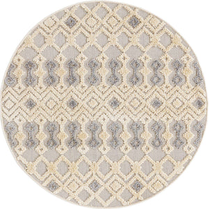 Sandy Beige 3' 3 x 3' 3 Arlo Round Area Rug 100% Polypropylene With Cotton Backing Easy Clean Indoor Living Room Bedroom Dining Office Carpet for Sale at Rug Engine