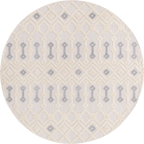 Sandy Beige 5' 3 x 5' 3 Arlo Round Area Rug 100% Polypropylene With Cotton Backing Easy Clean Indoor Living Room Bedroom Dining Office Carpet for Sale at Rug Engine