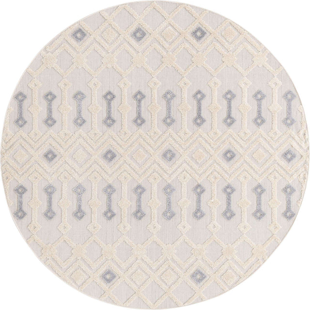 Sandy Beige 5' 3 x 5' 3 Arlo Round Area Rug 100% Polypropylene With Cotton Backing Easy Clean Indoor Living Room Bedroom Dining Office Carpet for Sale at Rug Engine