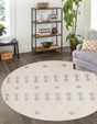 Sandy Beige 5' 3 x 5' 3 Arlo Round Area Rug 100% Polypropylene With Cotton Backing Easy Clean Indoor Living Room Bedroom Dining Office Carpet for Sale at Rug Engine