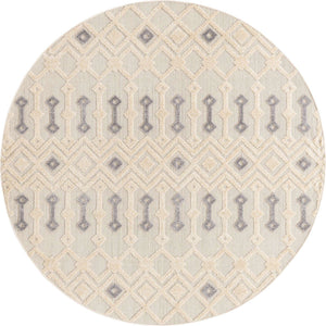 Sandy Beige 7' x 7' Arlo Round Area Rug 100% Polypropylene With Cotton Backing Easy Clean Indoor Living Room Bedroom Dining Office Carpet for Sale at Rug Engine