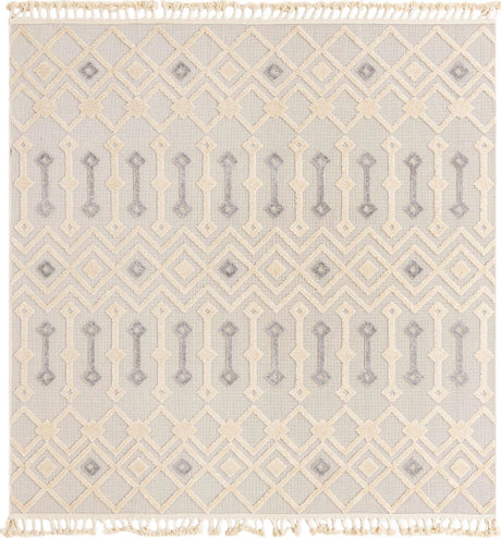 Sandy Beige 7' 10 x 7' 10 Arlo Square Area Rug 100% Polypropylene With Cotton Backing Easy Clean Indoor Living Room Bedroom Dining Office Carpet for Sale at Rug Engine