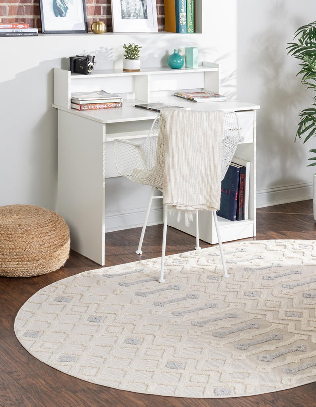 Sandy Beige 3' 3 x 5' 3 Arlo Oval Area Rug 100% Polypropylene With Cotton Backing Easy Clean Indoor Living Room Bedroom Dining Office Carpet for Sale at Rug Engine
