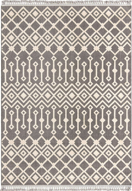 Charcoal 9' x 12' Arlo Rectangle Area Rug 100% Polypropylene With Cotton Backing Easy Clean Indoor Living Room Bedroom Dining Office Carpet for Sale at Rug Engine