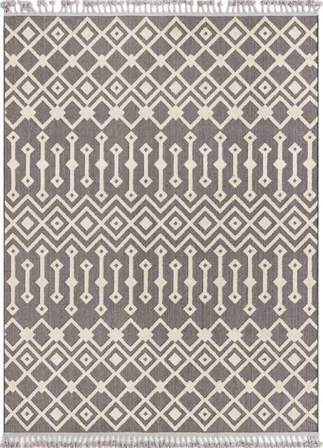 Charcoal 7' 10 x 10' Arlo Rectangle Area Rug 100% Polypropylene With Cotton Backing Easy Clean Indoor Living Room Bedroom Dining Office Carpet for Sale at Rug Engine