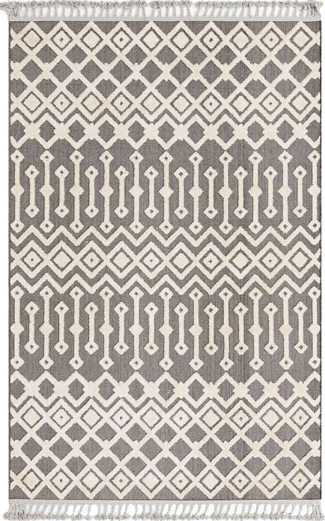 Charcoal 6' x 9' Arlo Rectangle Area Rug 100% Polypropylene With Cotton Backing Easy Clean Indoor Living Room Bedroom Dining Office Carpet for Sale at Rug Engine