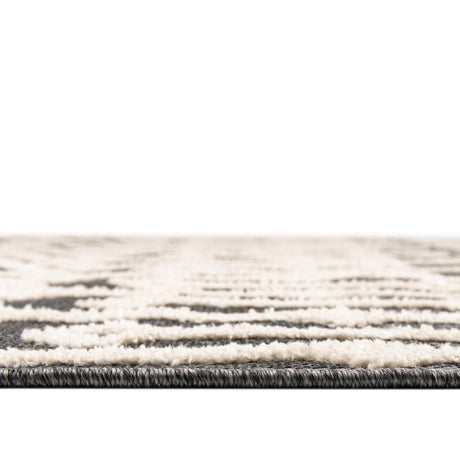Charcoal 9' x 12' Arlo Rectangle Area Rug 100% Polypropylene With Cotton Backing Easy Clean Indoor Living Room Bedroom Dining Office Carpet for Sale at Rug Engine