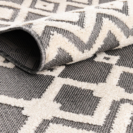 Charcoal 4' x 6' Arlo Rectangle Area Rug 100% Polypropylene With Cotton Backing Easy Clean Indoor Living Room Bedroom Dining Office Carpet for Sale at Rug Engine
