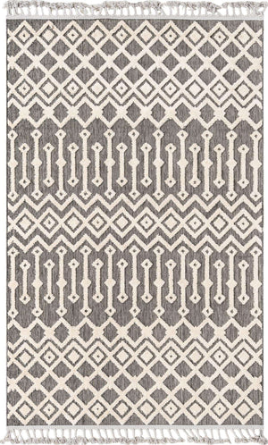 Charcoal 5' 3 x 8' Arlo Rectangle Area Rug 100% Polypropylene With Cotton Backing Easy Clean Indoor Living Room Bedroom Dining Office Carpet for Sale at Rug Engine