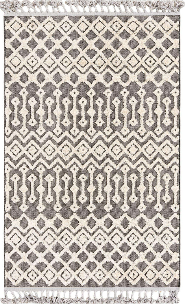 Charcoal 4' x 6' Arlo Rectangle Area Rug 100% Polypropylene With Cotton Backing Easy Clean Indoor Living Room Bedroom Dining Office Carpet for Sale at Rug Engine