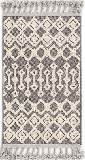 Charcoal 2' x 3' Arlo Rectangle Area Rug 100% Polypropylene With Cotton Backing Easy Clean Indoor Living Room Bedroom Dining Office Carpet for Sale at Rug Engine