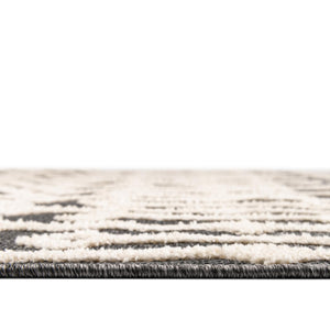 Charcoal 5' 3 x 5' 3 Arlo Round Area Rug 100% Polypropylene With Cotton Backing Easy Clean Indoor Living Room Bedroom Dining Office Carpet for Sale at Rug Engine
