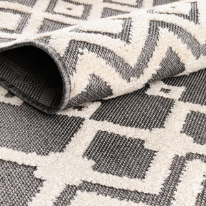 Charcoal 5' 3 x 5' 3 Arlo Round Area Rug 100% Polypropylene With Cotton Backing Easy Clean Indoor Living Room Bedroom Dining Office Carpet for Sale at Rug Engine