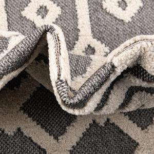 Charcoal 3' 3 x 3' 3 Arlo Round Area Rug 100% Polypropylene With Cotton Backing Easy Clean Indoor Living Room Bedroom Dining Office Carpet for Sale at Rug Engine