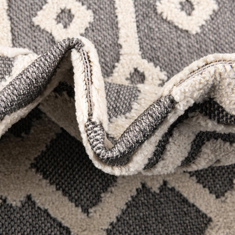 Charcoal 3' 3 x 3' 3 Arlo Round Area Rug 100% Polypropylene With Cotton Backing Easy Clean Indoor Living Room Bedroom Dining Office Carpet for Sale at Rug Engine