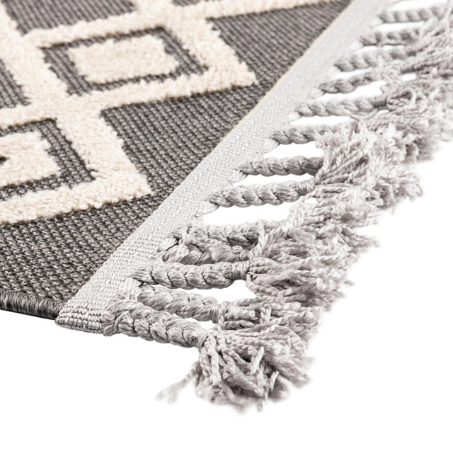 Charcoal 9' 10 x 9' 10 Arlo Square Area Rug 100% Polypropylene With Cotton Backing Easy Clean Indoor Living Room Bedroom Dining Office Carpet for Sale at Rug Engine