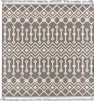 Charcoal 7' 10 x 7' 10 Arlo Square Area Rug 100% Polypropylene With Cotton Backing Easy Clean Indoor Living Room Bedroom Dining Office Carpet for Sale at Rug Engine