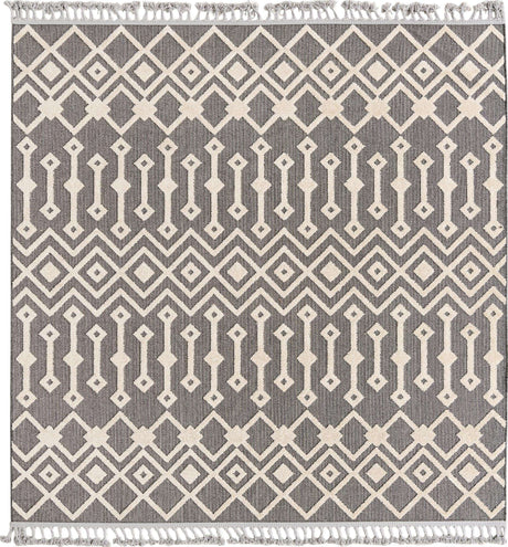 Charcoal 7' 10 x 7' 10 Arlo Square Area Rug 100% Polypropylene With Cotton Backing Easy Clean Indoor Living Room Bedroom Dining Office Carpet for Sale at Rug Engine