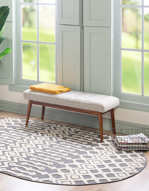 Charcoal 7' 10 x 10' Arlo Oval Area Rug 100% Polypropylene With Cotton Backing Easy Clean Indoor Living Room Bedroom Dining Office Carpet for Sale at Rug Engine