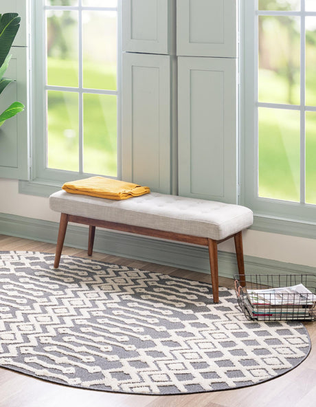 Charcoal 7' 10 x 10' Arlo Oval Area Rug 100% Polypropylene With Cotton Backing Easy Clean Indoor Living Room Bedroom Dining Office Carpet for Sale at Rug Engine