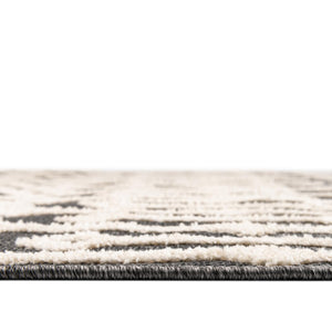 Charcoal 4' x 6' Arlo Oval Area Rug 100% Polypropylene With Cotton Backing Easy Clean Indoor Living Room Bedroom Dining Office Carpet for Sale at Rug Engine