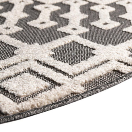 Charcoal 7' 10 x 10' Arlo Oval Area Rug 100% Polypropylene With Cotton Backing Easy Clean Indoor Living Room Bedroom Dining Office Carpet for Sale at Rug Engine