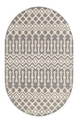 Charcoal 5' 3 x 8' Arlo Oval Area Rug 100% Polypropylene With Cotton Backing Easy Clean Indoor Living Room Bedroom Dining Office Carpet for Sale at Rug Engine