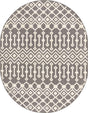 Charcoal 7' 10 x 10' Arlo Oval Area Rug 100% Polypropylene With Cotton Backing Easy Clean Indoor Living Room Bedroom Dining Office Carpet for Sale at Rug Engine