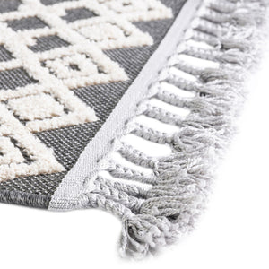 Charcoal 2' x 6' Arlo Runner Area Rug 100% Polypropylene With Cotton Backing Easy Clean Indoor Living Room Bedroom Dining Office Carpet for Sale at Rug Engine