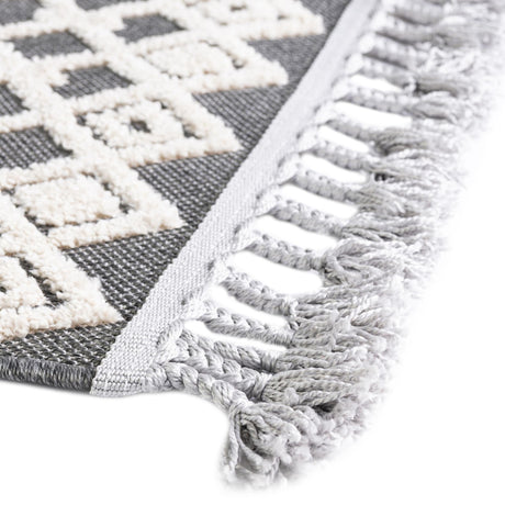 Charcoal 2' x 8' Arlo Runner Area Rug 100% Polypropylene With Cotton Backing Easy Clean Indoor Living Room Bedroom Dining Office Carpet for Sale at Rug Engine
