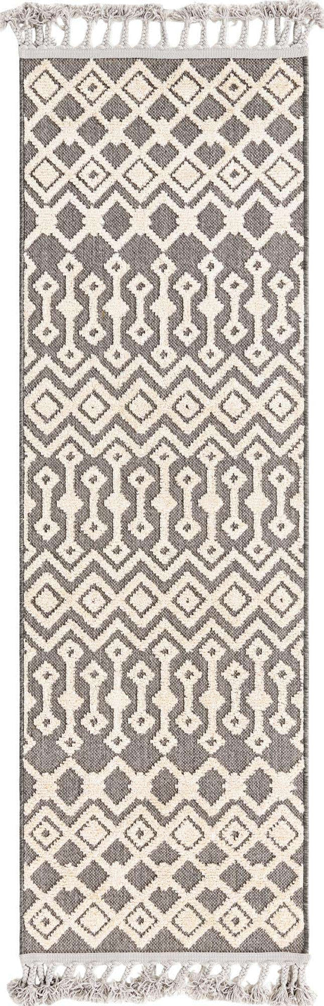 Charcoal 2' x 6' Arlo Runner Area Rug 100% Polypropylene With Cotton Backing Easy Clean Indoor Living Room Bedroom Dining Office Carpet for Sale at Rug Engine