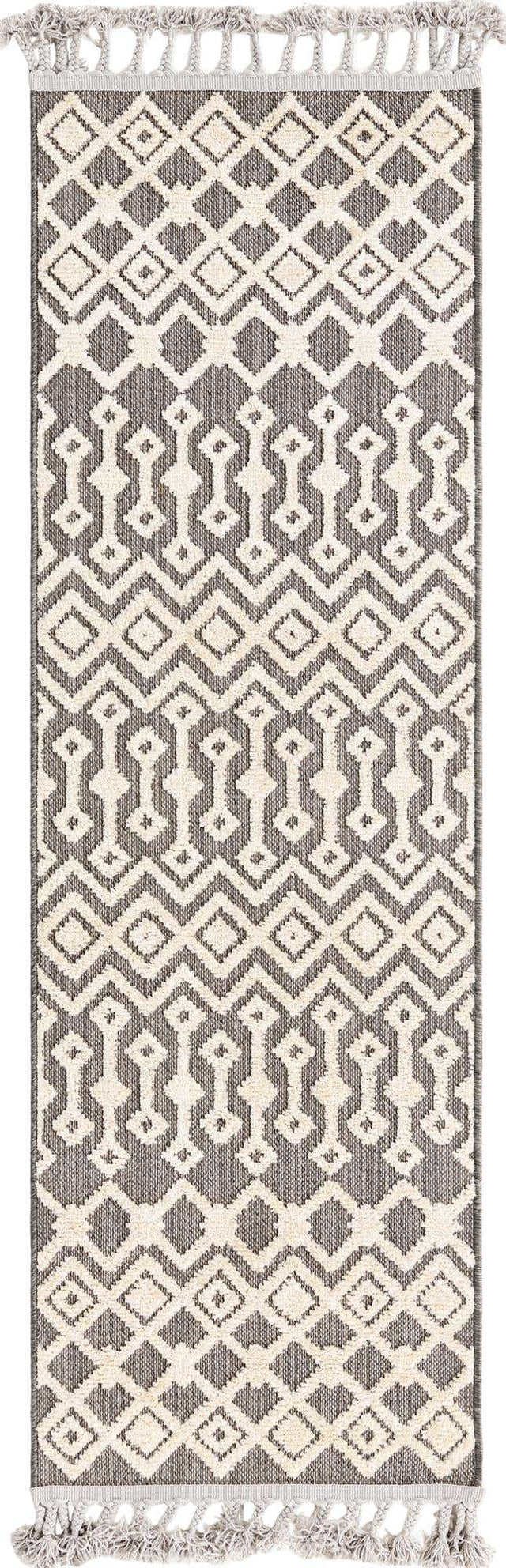Charcoal 2' x 6' Arlo Runner Area Rug 100% Polypropylene With Cotton Backing Easy Clean Indoor Living Room Bedroom Dining Office Carpet for Sale at Rug Engine