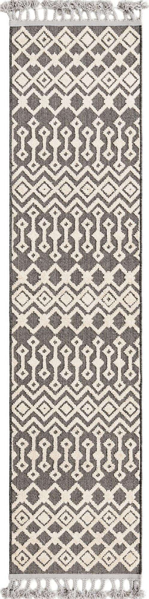 Charcoal 2' x 8' Arlo Runner Area Rug 100% Polypropylene With Cotton Backing Easy Clean Indoor Living Room Bedroom Dining Office Carpet for Sale at Rug Engine