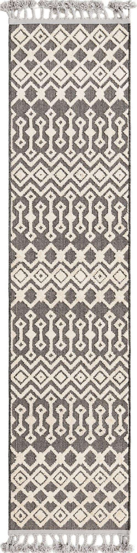 Charcoal 2' x 8' Arlo Runner Area Rug 100% Polypropylene With Cotton Backing Easy Clean Indoor Living Room Bedroom Dining Office Carpet for Sale at Rug Engine