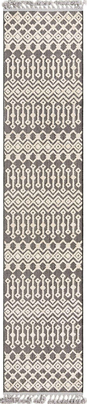 Charcoal 2' 7 x 12' Arlo Runner Area Rug 100% Polypropylene With Cotton Backing Easy Clean Indoor Living Room Bedroom Dining Office Carpet for Sale at Rug Engine