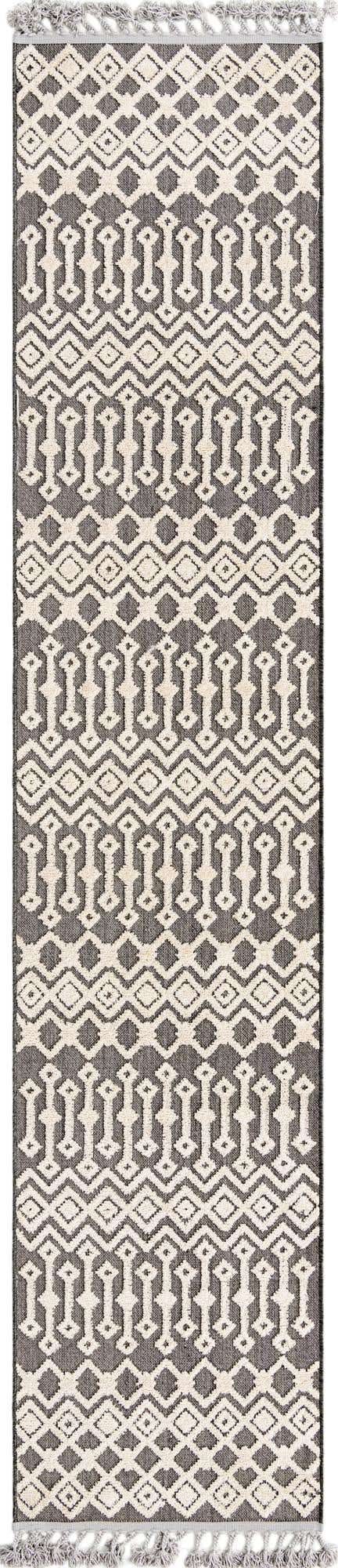 Charcoal 2' 7 x 12' Arlo Runner Area Rug 100% Polypropylene With Cotton Backing Easy Clean Indoor Living Room Bedroom Dining Office Carpet for Sale at Rug Engine