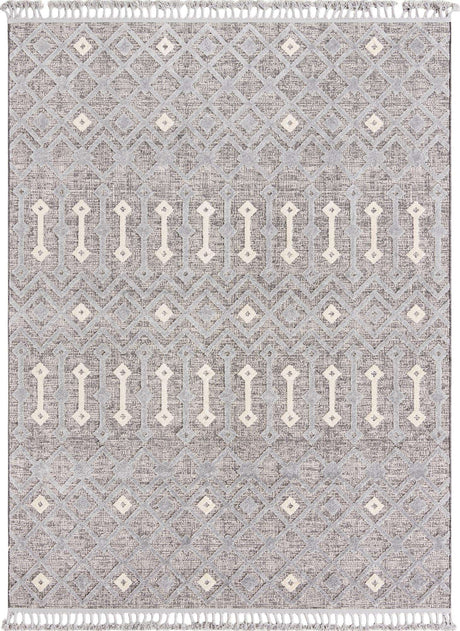Gray 7' 10 x 10' Arlo Rectangle Area Rug 100% Polypropylene With Cotton Backing Easy Clean Indoor Living Room Bedroom Dining Office Carpet for Sale at Rug Engine