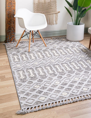 Gray 9' 10 x 14' Arlo Rectangle Area Rug 100% Polypropylene With Cotton Backing Easy Clean Indoor Living Room Bedroom Dining Office Carpet for Sale at Rug Engine