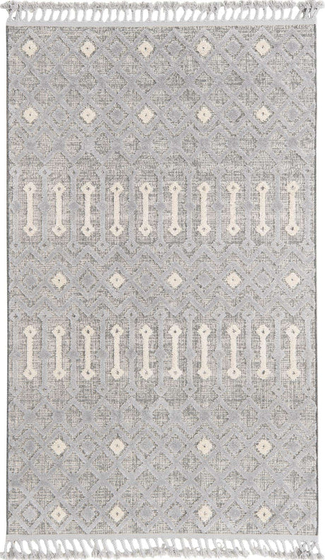 Gray 5' 3 x 8' Arlo Rectangle Area Rug 100% Polypropylene With Cotton Backing Easy Clean Indoor Living Room Bedroom Dining Office Carpet for Sale at Rug Engine