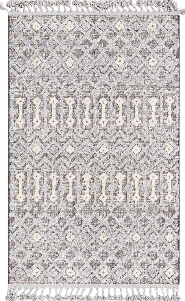 Gray 4' x 6' Arlo Rectangle Area Rug 100% Polypropylene With Cotton Backing Easy Clean Indoor Living Room Bedroom Dining Office Carpet for Sale at Rug Engine