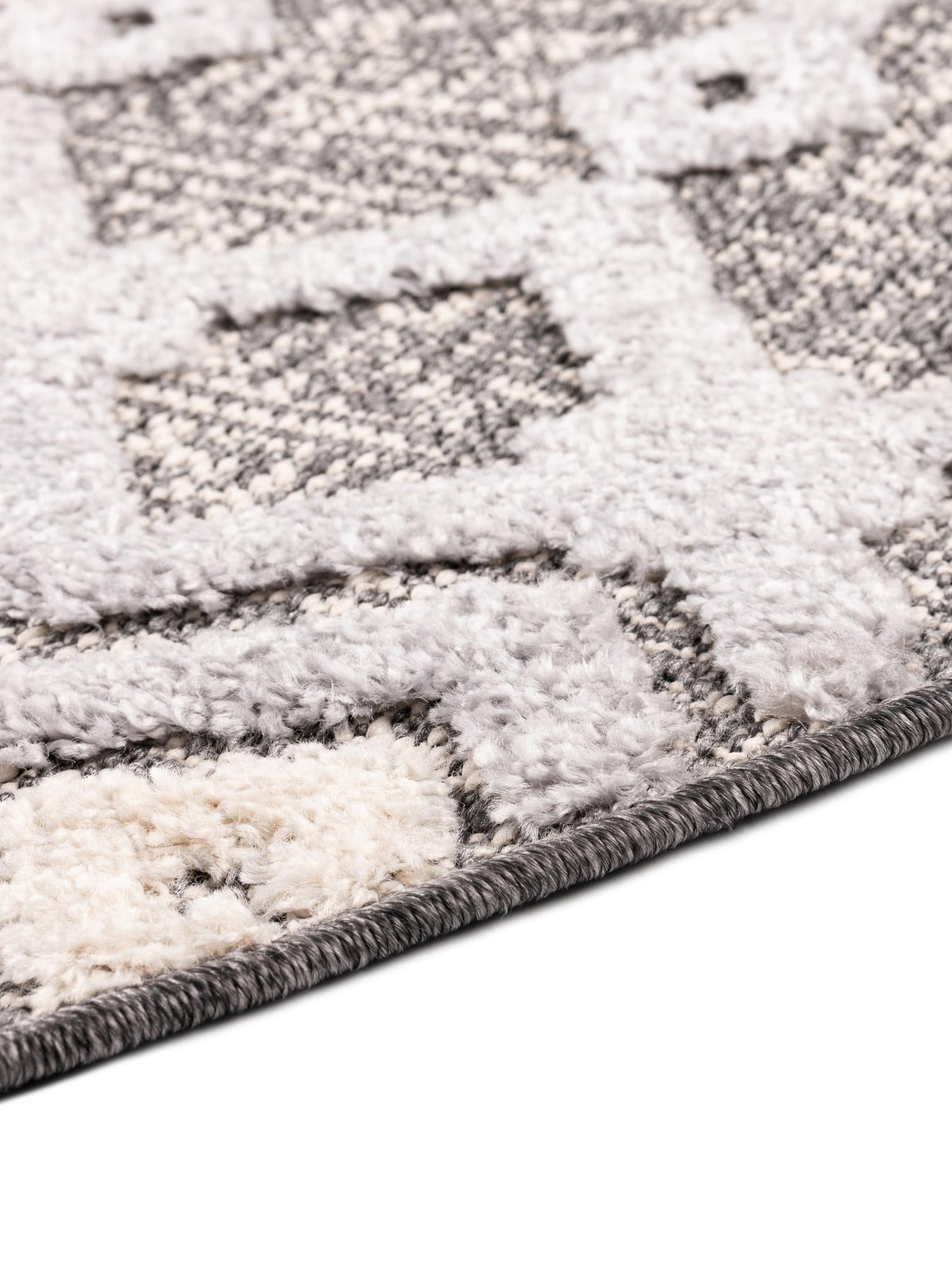 Gray 7' x 7' Arlo Round Area Rug 100% Polypropylene With Cotton Backing Easy Clean Indoor Living Room Bedroom Dining Office Carpet for Sale at Rug Engine