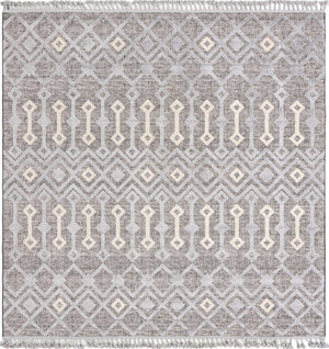 Gray 9' 10 x 9' 10 Arlo Square Area Rug 100% Polypropylene With Cotton Backing Easy Clean Indoor Living Room Bedroom Dining Office Carpet for Sale at Rug Engine