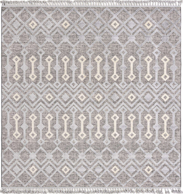 Gray 9' 10 x 9' 10 Arlo Square Area Rug 100% Polypropylene With Cotton Backing Easy Clean Indoor Living Room Bedroom Dining Office Carpet for Sale at Rug Engine
