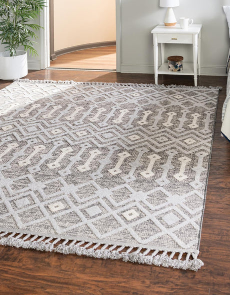 Gray 7' 10 x 7' 10 Arlo Square Area Rug 100% Polypropylene With Cotton Backing Easy Clean Indoor Living Room Bedroom Dining Office Carpet for Sale at Rug Engine