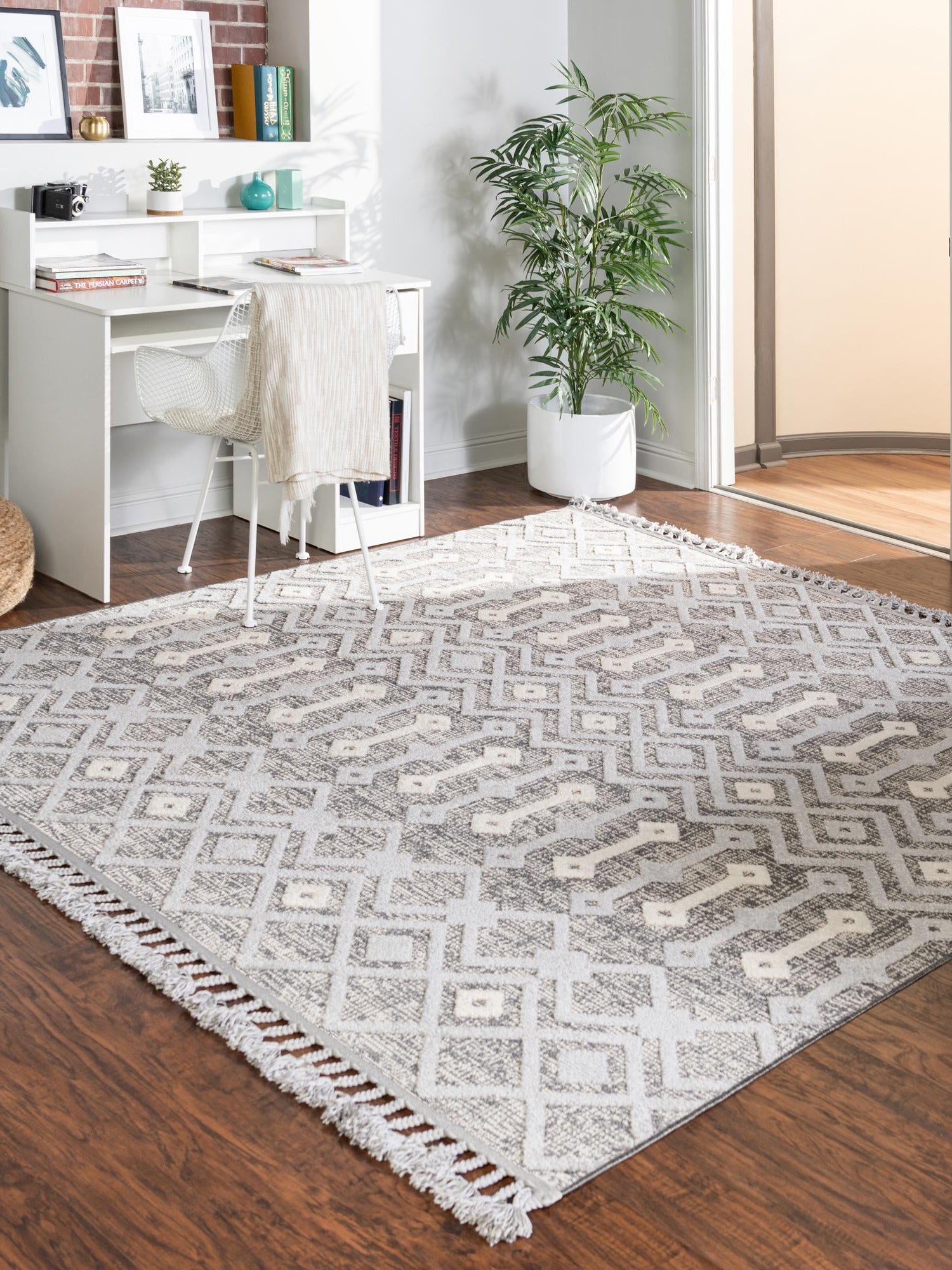 Gray 9' 10 x 9' 10 Arlo Square Area Rug 100% Polypropylene With Cotton Backing Easy Clean Indoor Living Room Bedroom Dining Office Carpet for Sale at Rug Engine