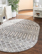 Gray 5' 3 x 8' Arlo Oval Area Rug 100% Polypropylene With Cotton Backing Easy Clean Indoor Living Room Bedroom Dining Office Carpet for Sale at Rug Engine